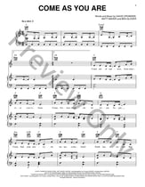 Come As You Are piano sheet music cover